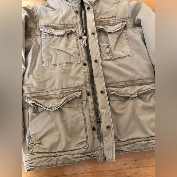 Abercrombie & Fitch Wilcox Field Shearling Lined Military Hooded Cargo Jacket - Picture 4 of 12